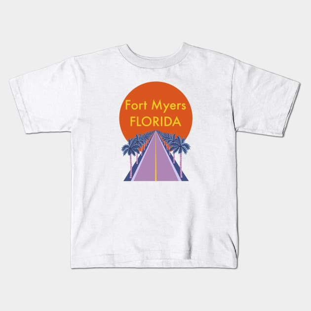 Fort Myers, Florida Kids T-Shirt by Obstinate and Literate